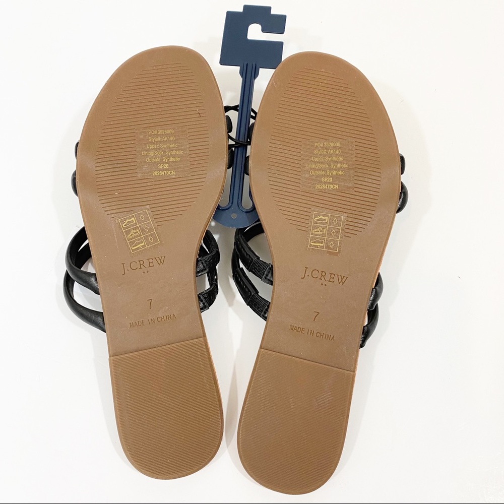 NEW J. Crew Black Seaside Slide Slip On Sandals - Picture 7 of 8